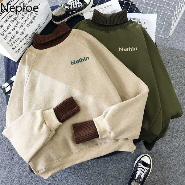 women's hoodies & sweatshirts neploe korean plus velet thicken pullover sweatshirt long sleeve turtleneck 2021 autumn winter hit color, Black
women's hoodies & sweatshirts neploe korean plus velet thicken pullover sweatshirt long sleeve turtleneck 2021 autumn winter hit color, Black