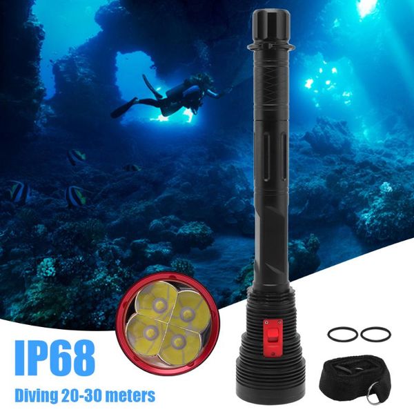 Boruit W470 Led Scuba Diving High Power Xhp70.2 10000lm Torch Underwater 30m Lantern 26650 Diver Submarine Light
