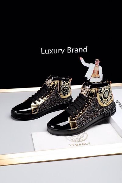 2020r limited edition medusa printed high-casual sports boots, fashionable wild men's shoes, size: 38-45, Black
2020r limited edition medusa printed high-casual sports boots, fashionable wild men's shoes, size: 38-45, Black