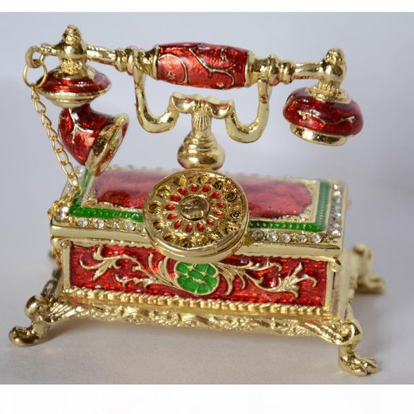 antique telephone design decoration trinket box rhinestone jeweled jewelry box hinged jewelry packaging & display christmas gifts, Black;white
antique telephone design decoration trinket box rhinestone jeweled jewelry box hinged jewelry packaging & display christmas gifts, Black;white