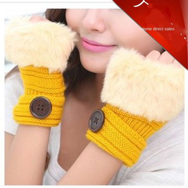button half finger origin short arm cover imitation rabbit hair warm dew finger wool button and gloves winter knitted gloves female, Blue;gray
button half finger origin short arm cover imitation rabbit hair warm dew finger wool button and gloves winter knitted gloves female, Blue;gray