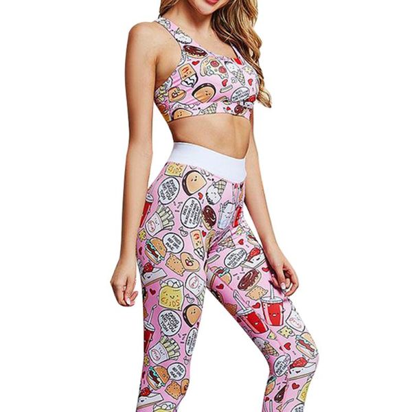 women workout gym fitness two piece suit yoga set print crop strappy bra tank high waist leggings 2pcs summer sports outfits, White;red
women workout gym fitness two piece suit yoga set print crop strappy bra tank high waist leggings 2pcs summer sports outfits, White;red