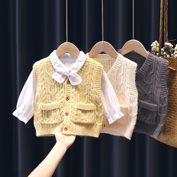 korean version 2020 vest clothing new clothing children's sweater children's v-neck cardigan vest, Blue
korean version 2020 vest clothing new clothing children's sweater children's v-neck cardigan vest, Blue