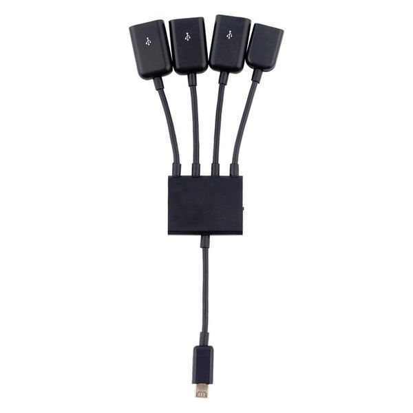 4 port micro usb power otg extender hub cable black otg hub cable for android tablet smartphone u disk mouse accessories
4 port micro usb power otg extender hub cable black otg hub cable for android tablet smartphone u disk mouse accessories