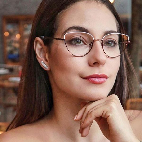 2020 fashion metal frame cat eye glasses women trending brand retro clear lens glasses sun female optical eyewear uv400, Black
2020 fashion metal frame cat eye glasses women trending brand retro clear lens glasses sun female optical eyewear uv400, Black