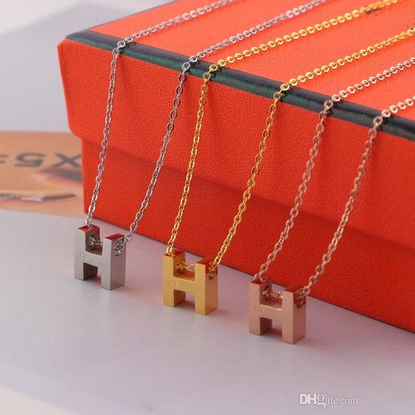 new arrive concise style lady 316l titanium steel 18k plated gold necklaces with letter h pendant 3 color, Silver
new arrive concise style lady 316l titanium steel 18k plated gold necklaces with letter h pendant 3 color, Silver