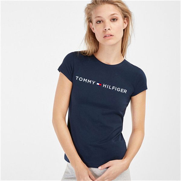 wwselling women's designer t-shirt casual shirt for women's summer print brand tómmy short-sleeved t-shirt, White
wwselling women's designer t-shirt casual shirt for women's summer print brand tómmy short-sleeved t-shirt, White