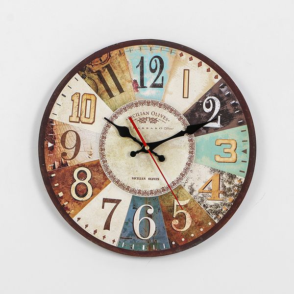 popular american retro creative wall clock mdf wooden board clock 14-inch living room round decorative clock
popular american retro creative wall clock mdf wooden board clock 14-inch living room round decorative clock