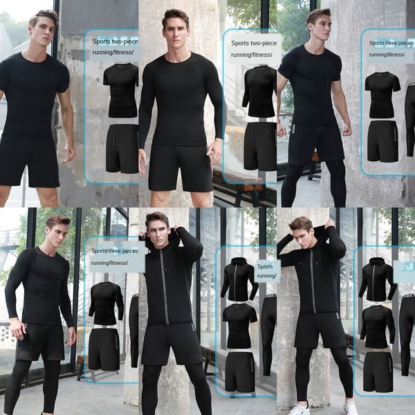 q8kqe fitness clothes men's suit tight clothes quick-drying high elasticity large size basketball training sports sportswear tights tig, Black
q8kqe fitness clothes men's suit tight clothes quick-drying high elasticity large size basketball training sports sportswear tights tig, Black