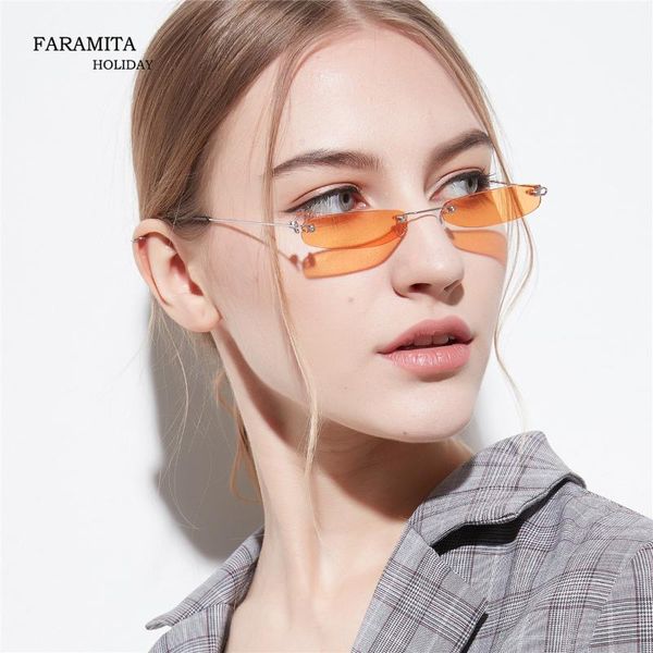 sunglasses faramita holiday mini small cute women fashion retro vintage sun glasses rimless woman street suncreen mirror eyewear, White;black
sunglasses faramita holiday mini small cute women fashion retro vintage sun glasses rimless woman street suncreen mirror eyewear, White;black