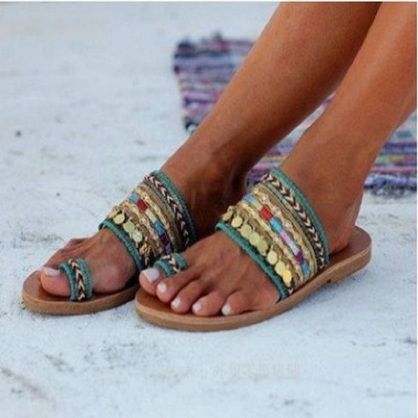amazon foreign trade fashion outer wear female summer set toe rhinestone sequined flat roman sandals plus size, Black
amazon foreign trade fashion outer wear female summer set toe rhinestone sequined flat roman sandals plus size, Black