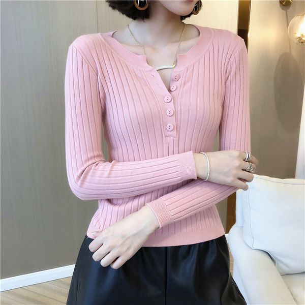 eecdr 2019 autumn and winter candy color pullover knitwear v-neck one-breasted knitwear sweater women's long sleeve slim pullover base, White;black
eecdr 2019 autumn and winter candy color pullover knitwear v-neck one-breasted knitwear sweater women's long sleeve slim pullover base, White;black