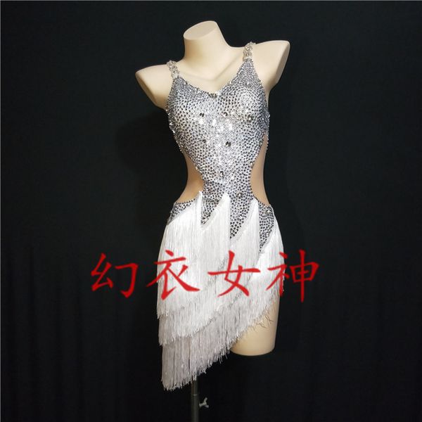 sparkly silver rhinestones women latin dance dress tassel skirt salsa samba rumba ladies fringe latin dancing costume stage wear, Black;red
sparkly silver rhinestones women latin dance dress tassel skirt salsa samba rumba ladies fringe latin dancing costume stage wear, Black;red