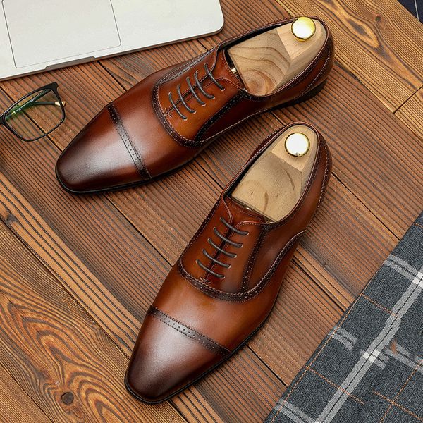 2020 autumn mens formal shoes genuine leather oxford shoes for men black dress wedding laces leather brogues
2020 autumn mens formal shoes genuine leather oxford shoes for men black dress wedding laces leather brogues