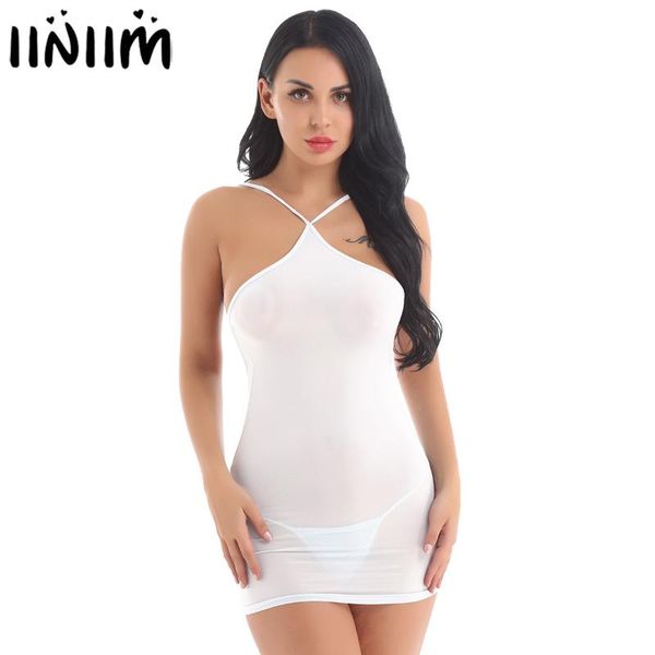iiniim womens femme club mini dress straps backless full slips transparent mini babydoll nightgown dress with g-string, Black;gray
iiniim womens femme club mini dress straps backless full slips transparent mini babydoll nightgown dress with g-string, Black;gray