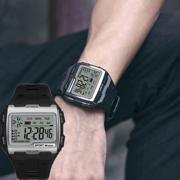 synoke men women digital watches new arrival big square dial alarm week resistant chronograph multi-function digital sport watch, Slivery;brown
synoke men women digital watches new arrival big square dial alarm week resistant chronograph multi-function digital sport watch, Slivery;brown