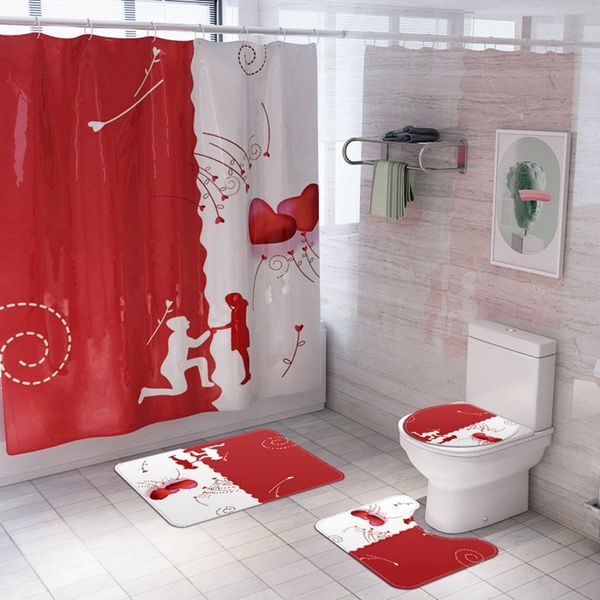 bathroom set waterproof shower curtain toilet cover mat non slip rug home decor
bathroom set waterproof shower curtain toilet cover mat non slip rug home decor