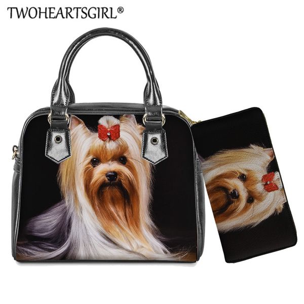 twoheartsgir printing yorkshire terrier shoulder bag women's handle bags casual totes pu handbags purse set bolsa feminina
twoheartsgir printing yorkshire terrier shoulder bag women's handle bags casual totes pu handbags purse set bolsa feminina