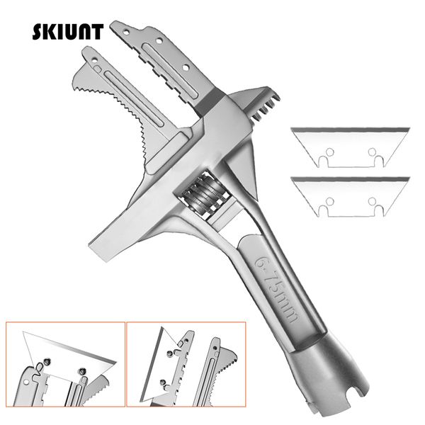 skiunt wrench adjustable spanner aluminium alloy key ratchet pipe wrench large open end plumber tools for faucets screw bathroom
skiunt wrench adjustable spanner aluminium alloy key ratchet pipe wrench large open end plumber tools for faucets screw bathroom