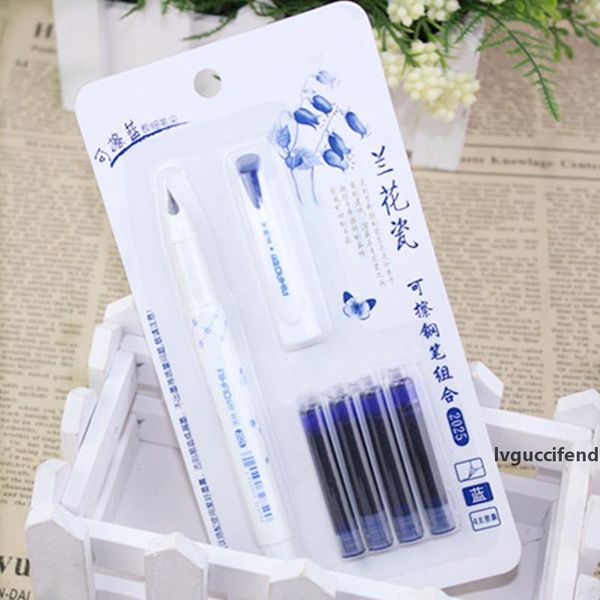 creative fountain pen set with 4 ink sac blue black ink retro style pen calligraphy for students writing office school
creative fountain pen set with 4 ink sac blue black ink retro style pen calligraphy for students writing office school