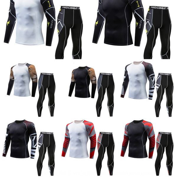 new sports men's long-sleeved sports men's fitness t-shirt quick-drying elastic pro tights t-shirt tights suit, White;black
new sports men's long-sleeved sports men's fitness t-shirt quick-drying elastic pro tights t-shirt tights suit, White;black