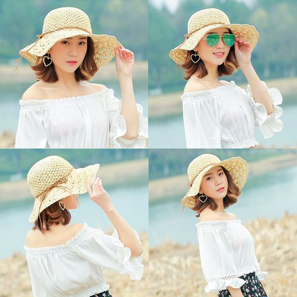 2019 new women's fashion butterfly butterfly outdoor korean petal eaves thin bowknot beach sun hat fashion, Blue;gray 
2019 new women's fashion butterfly butterfly outdoor korean petal eaves thin bowknot beach sun hat fashion, Blue;gray