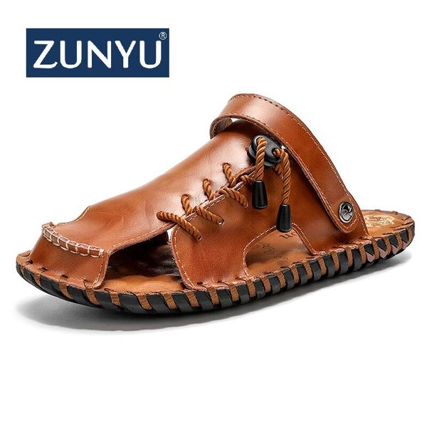 zunyu genuine leather men's sandals summer soft shoes beach men's sandals slippers bohemia size 38-44, Black
zunyu genuine leather men's sandals summer soft shoes beach men's sandals slippers bohemia size 38-44, Black