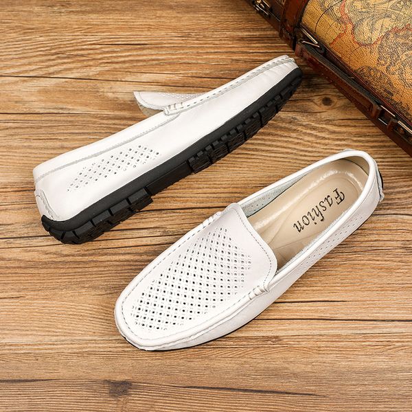 summer new breathable leather shoes casual black white mens shoes cow leather men fashion loafer hollow out moccasins
summer new breathable leather shoes casual black white mens shoes cow leather men fashion loafer hollow out moccasins