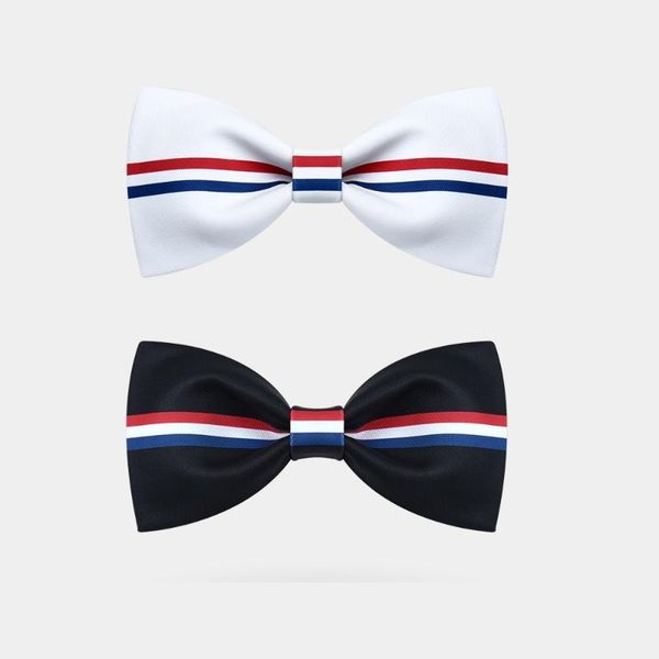 men's creative bow tie, white / black neck tie, blue red striped for wedding party groom man business dress french flag, Black;gray
men's creative bow tie, white / black neck tie, blue red striped for wedding party groom man business dress french flag, Black;gray
