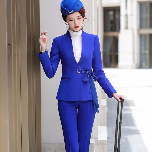 women's suits & blazers women pant suit 2021 purple red black blue one button 2 piece set slim jacket blazer and for flight attendant w, White;black
women's suits & blazers women pant suit 2021 purple red black blue one button 2 piece set slim jacket blazer and for flight attendant w, White;black