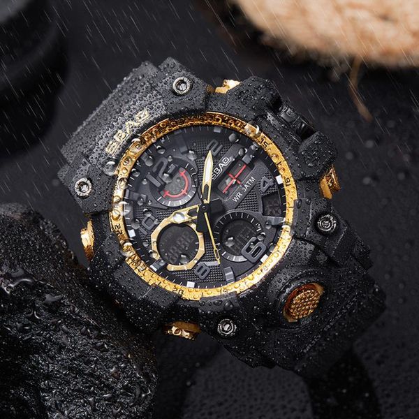 relogio masculino men watch waterproof dual display wristwatch male outdoors sports tpu strap tactical watches mens, Slivery;brown
relogio masculino men watch waterproof dual display wristwatch male outdoors sports tpu strap tactical watches mens, Slivery;brown