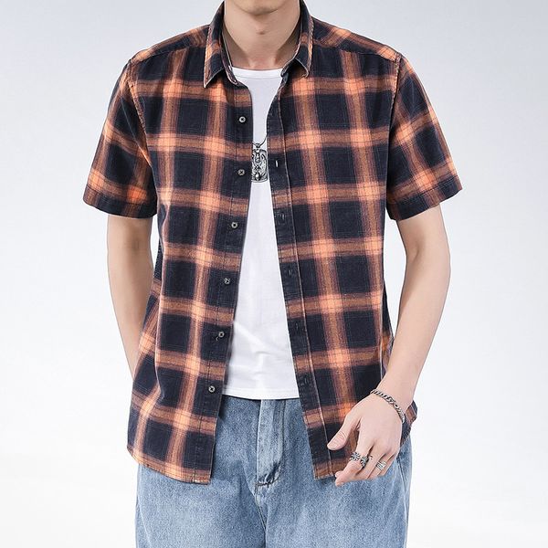 men's casual shirts men summer fashion korean style short sleeve plaid male classical vintage business slim fit cotton comfortable top, White;black
men's casual shirts men summer fashion korean style short sleeve plaid male classical vintage business slim fit cotton comfortable top, White;black