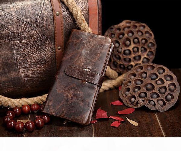 2017 oil wax leather men's leather wallet, leisure retro long wallet, large capacity multi-card, hand bag ing, Black
2017 oil wax leather men's leather wallet, leisure retro long wallet, large capacity multi-card, hand bag ing, Black