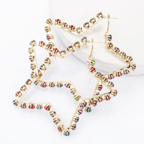 earrings new color diamond five-pointed star earrings female temperament fashion all-match simple earrings, Golden
earrings new color diamond five-pointed star earrings female temperament fashion all-match simple earrings, Golden