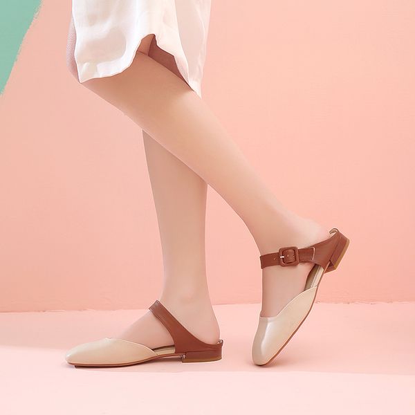 2020 mules woman closed toe shoes low heels slippers summer buckle shallow slides slip on loafers mixed color sandalias mujer, Black
2020 mules woman closed toe shoes low heels slippers summer buckle shallow slides slip on loafers mixed color sandalias mujer, Black