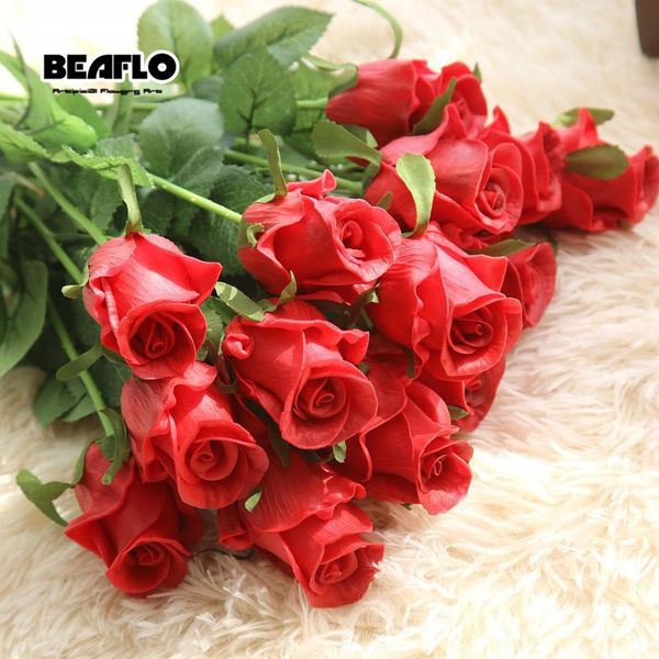 5pc artificial flower pu fresh rose fake floral with vivid leaf for home wedding decoration party garden office decor 48cm b1013
5pc artificial flower pu fresh rose fake floral with vivid leaf for home wedding decoration party garden office decor 48cm b1013