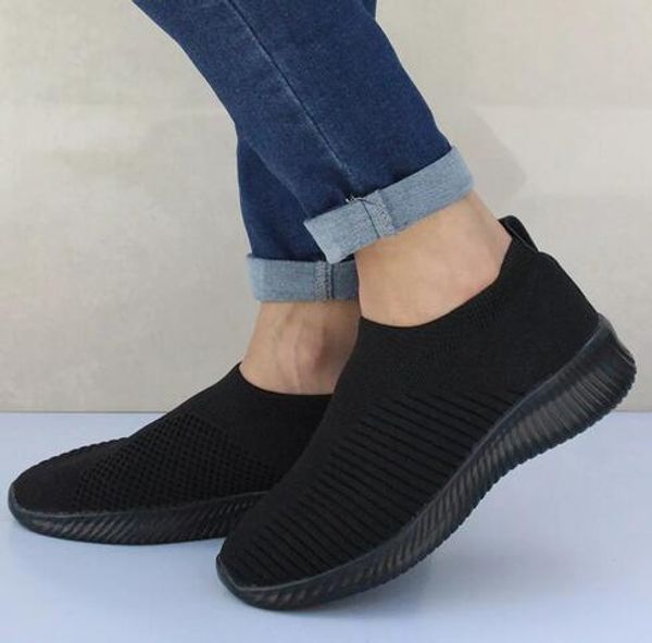 women shoes knitting sock sneakers women spring summer slip on flat shoes women plus size loafers flats walking krasovki famela cn10, Black
women shoes knitting sock sneakers women spring summer slip on flat shoes women plus size loafers flats walking krasovki famela cn10, Black