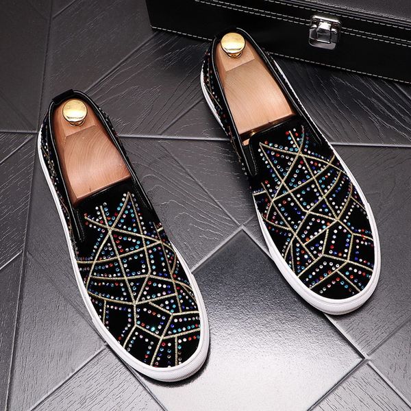 errfc trending men casual comfort loafer shoes fashion round toe slip on flats rhinestone charm lazy man chic shoes size 38-43, Black
errfc trending men casual comfort loafer shoes fashion round toe slip on flats rhinestone charm lazy man chic shoes size 38-43, Black