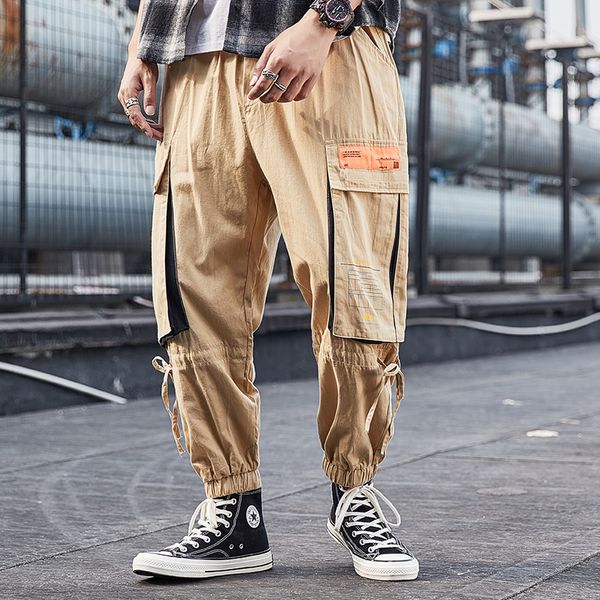 pants men spring and autumn new solid color multi-pockets pants men fashion casual sweatpants, Black
pants men spring and autumn new solid color multi-pockets pants men fashion casual sweatpants, Black