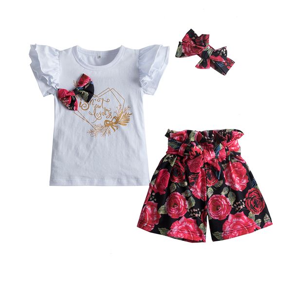 summer baby girl clothes set cotton short sleeve ruffle romper flower short pants headband 3pcs newborn infant outfits, White
summer baby girl clothes set cotton short sleeve ruffle romper flower short pants headband 3pcs newborn infant outfits, White
