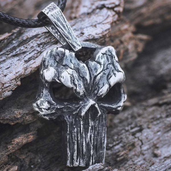 men vintage surface 316l stainless steel silver color punisher skull pendant necklace gothic punk biker jewelry
men vintage surface 316l stainless steel silver color punisher skull pendant necklace gothic punk biker jewelry