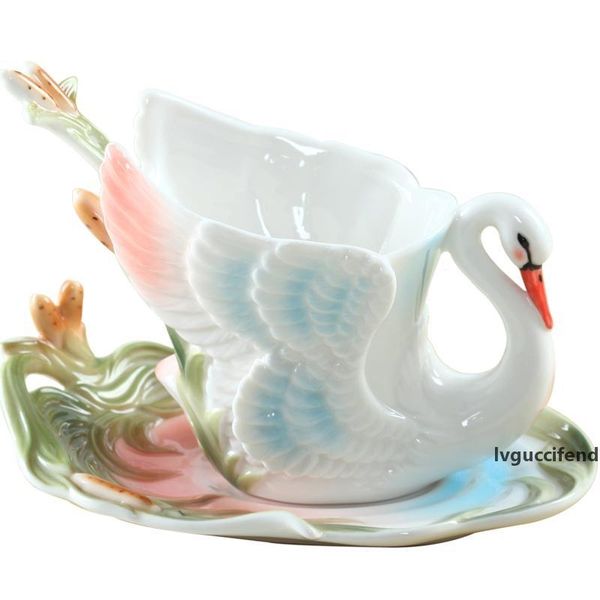 high-grade white swan animal enamel coffee mug and dish creative handmade porcelain drink tea milk mug and saucer spoon set t200506
high-grade white swan animal enamel coffee mug and dish creative handmade porcelain drink tea milk mug and saucer spoon set t200506