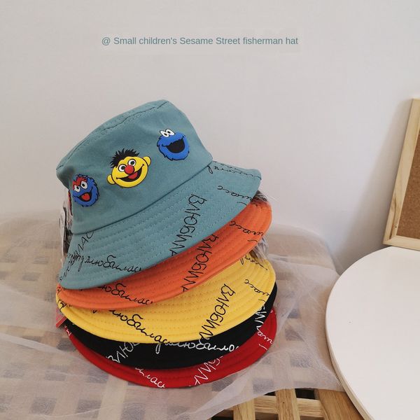 baby fisherman autumn new bucket bucket basin children's sun hat sesame street children's sun hat, Yellow 
baby fisherman autumn new bucket bucket basin children's sun hat sesame street children's sun hat, Yellow