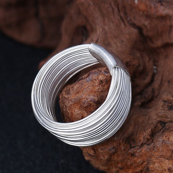925 sterling silver many laps silver line rings handmade multiturn line constitute fine rings for women sterling 925 jewelry, Golden;silver
925 sterling silver many laps silver line rings handmade multiturn line constitute fine rings for women sterling 925 jewelry, Golden;silver