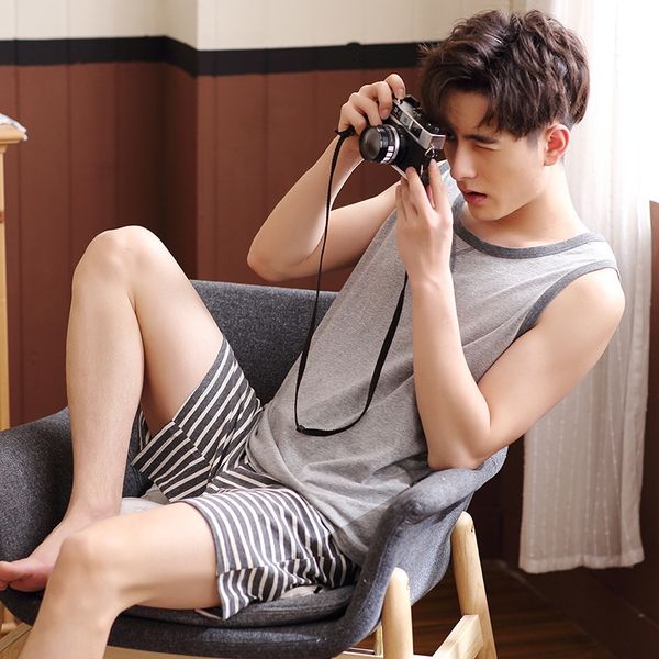 пижамы мужской летней жилет без рукавов хлопок тонкие брюки костюм жилет брюки набор шорты костюм плюс размер студенческой молодежи среднего, Black;brown
пижамы мужской летней жилет без рукавов хлопок тонкие брюки костюм жилет брюки набор шорты костюм плюс размер студенческой молодежи среднего, Black;brown