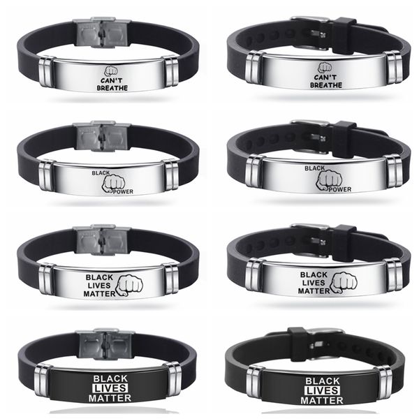 black lives matter i can 't breathe bracelet silicone black stainless steel breathe opp bag fighting
black lives matter i can 't breathe bracelet silicone black stainless steel breathe opp bag fighting