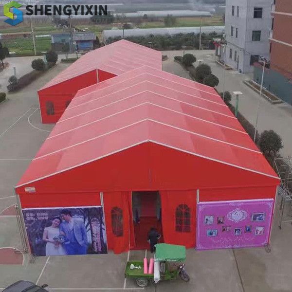 red outdoor wedding tents 15*50 with aluminum frame wedding good price frame support customiztion pvc fabric for 300 people
red outdoor wedding tents 15*50 with aluminum frame wedding good price frame support customiztion pvc fabric for 300 people