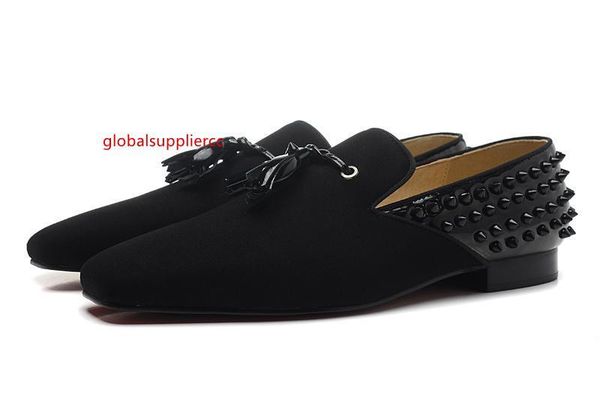 ultra-casual shoe france men women red bottom loafers for men, black patent leather fashion rivets shoes, Black;green
ultra-casual shoe france men women red bottom loafers for men, black patent leather fashion rivets shoes, Black;green