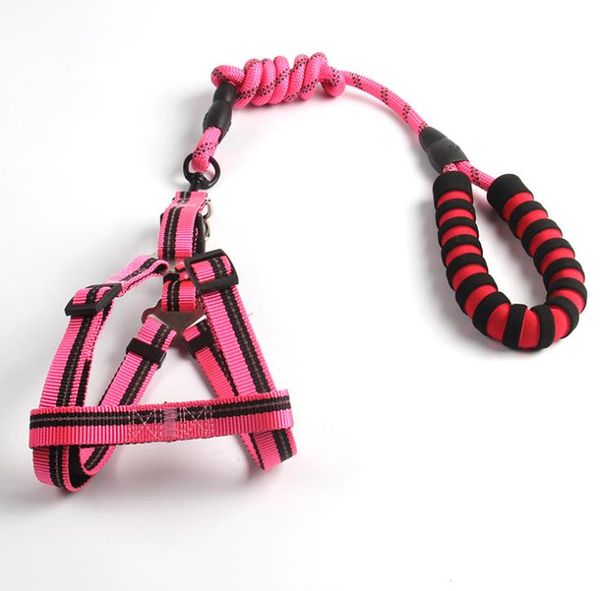 style multi-color nylon pet leash comfortable soft adjustable seat belt reflective chest strap small medium pet leash ing 
style multi-color nylon pet leash comfortable soft adjustable seat belt reflective chest strap small medium pet leash ing