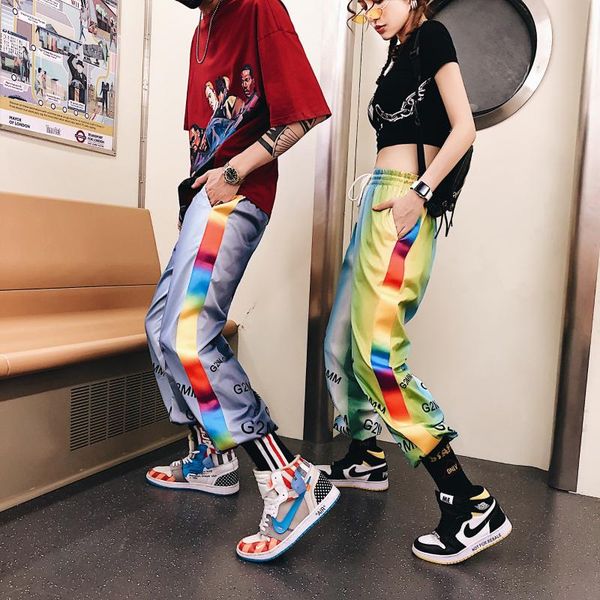 men's pants 20ss gradient colorful joggers casual loose streetwear baggy track oversize hip hop sweatpants men and women, Black
men's pants 20ss gradient colorful joggers casual loose streetwear baggy track oversize hip hop sweatpants men and women, Black